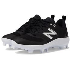 Imagem de New Balance Tênis de softbol feminino Fresh Foam Velo V3 moldado, Preto/branco, 37