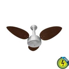 Imagem de Ventilador De Teto Exuberance Miray Escovado Prata 3 Pás Tabaco 130W 1
