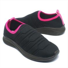 Imagem de Tenis Meia Feminino Casual Trabalho Academia - Annabê Calçados, Preto,