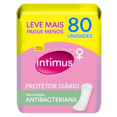 Imagem de Protetor Diário Intimus Tecnologia Antibacteriana com 80 Unidades 80 Unidades