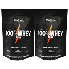 Imagem de Combo 2x Whey Protein Multivitamínico Cookies 907g Pouch Standark