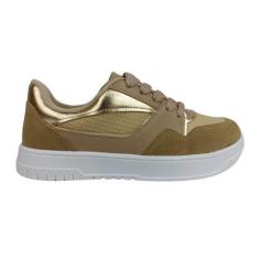Imagem de Tênis Feminino Vizzano 1419.105 Bege/Dourado