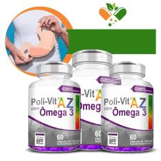 Imagem de Kit 3 Suplemento Poli-Vit Az Ômega 3 1000Mg 60 Cápsulas