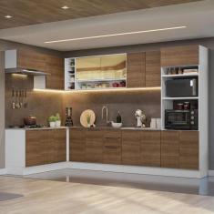 Imagem de Armário De Cozinha Completa De Canto 499cm Branco/Rustic Stella Madesa