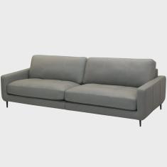 Imagem de Sofá 3 Lugares Para Sala Living Industrial 210cm Ávila L06 Couro Cinza Claro - Lyam Decor