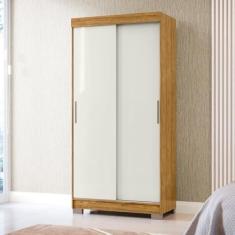 Imagem de Guarda-roupa Solteiro 2 Portas 2 Gavetas Antares Marrocos/Off White