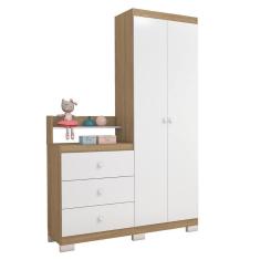 Imagem de Guarda Roupa com Comoda Infantil Vicky 2 Portas e 3 Gavetas