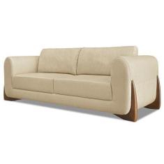 Imagem de Sofá 2 Lugares Base De Madeira 160cm Izzy S06 Linho Dourado - Mpozenat