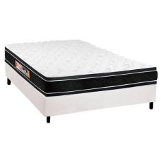 Imagem de Cama Box Casal: Colchão Espuma D33 Castor  Black E White + Base Crc Co
