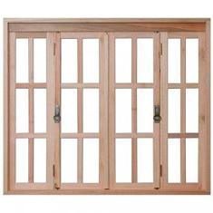 Imagem de Janela com Caixilhos Pantográficos para Vidros Quadriculados sem Veneziana Rondosul Natural