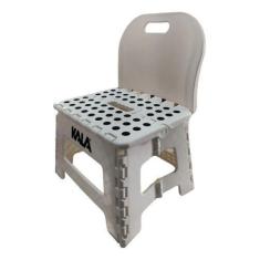 Imagem de Banqueta Banquinho Com Encosto Dobrável 22cm - Kala