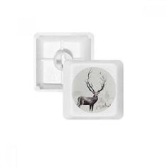 Imagem de Rena Natal efeito artístico aquarela teclado mecânico PBT kit de atualização para jogos