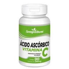 Imagem de Ácido Ascórbico Vitamina C – Semprebom - 90 Cap. De 240 Mg
