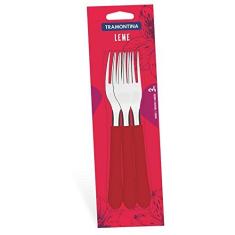 Imagem de Conjunto Garfos Inox 3pc Leme Tramontina Vermelho No Voltagev