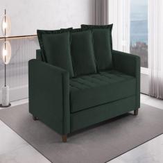 Imagem de Sofa Cama Rocca Colchao Casal Pes de Madeira Talento Moveis