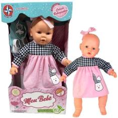 Imagem de Boneca Meu Bebe Grande Vestido Rosa Com Cheirinho Estrela