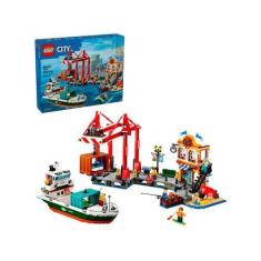 Imagem de Lego City Porto À Beira-Mar Com Navio De Carga - 60422 1226 Peças