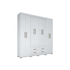 Imagem de Guarda Roupa 8 Portas E 4 Gavetas C Pes Napoles Branco Santos Andira