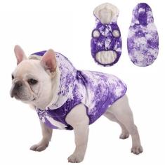 Imagem de Casaco de lã para cães, à prova de vento, à prova d'água, casaco de lã e algodão forrado para cães, roupas para animais de estimação para clima frio, colete para cães pequenos, médios e grandes