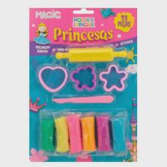 Imagem de Massinha de Modelar Princesas 11 Peças Molde e Brinque Magic Kids