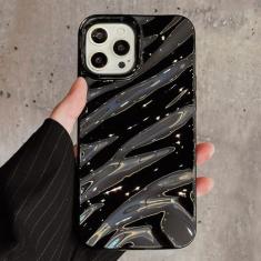 Imagem de QLTYPRI Capa compatível com iPhone 11, linda capa com padrão ondulado de água ondulada para meninas e mulheres, capa protetora de TPU (poliuretano termoplástico) de silicone macio de cetim fino e