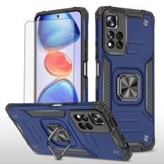 Imagem de Asuwish Capa de telefone para Xiaomi Redmi Note 11 Pro 4G/5G com protetor de tela de vidro temperado e suporte de anel suporte fino híbrido acessórios para celular Redme Note11 11E 11Pro feminino
