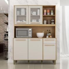 Imagem de Armário de Cozinha Ambiente Rubi Cinamomo Off White - Valdemóveis