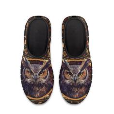 Imagem de GOSTONG Tênis masculino casual sem cadarço mocassim fácil antiderrapante respirável malha legal tênis de corrida para homens preto EUA 34-48, Coruja estrelada, 36