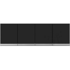 Imagem de Armário Aéreo Cozinha Adriana 4 Portas 160 Cm Preto