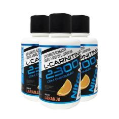 Imagem de 3x l-carnitina 2300 com chromium 480ml sabor laranja - NITROMAX