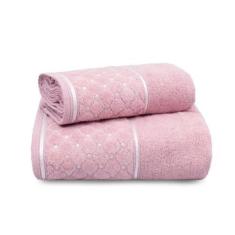 Imagem de Toalha de Banho e Rosto 2 Pçs Aveludada Safira Appel, Rosa Neve