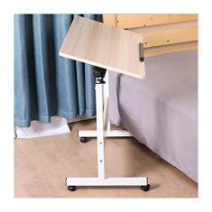 Imagem de SilteD Mesa de cabeceira móvel Mesa de cabeceira móvel Mesa de cabeceira móvel para laptop Mesa lateral portátil para cama Mesa de sofá com rodas sobre a cama