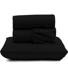 Imagem de Jogo De Lençol Pratik Peletizado Solteiro 3 Peças Barato - Preto