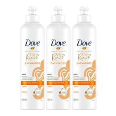 Imagem de Kit 3 Creme de Pentear Dove Texturas Reais Cabelos Cacheados 355ml