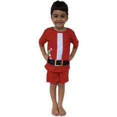Imagem de Conjunto Infantil Temático Fantasia Natal Camiseta e Short - Calupa, 1