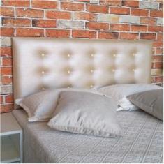 Imagem de Cabeceira Casal Botone 15 Com Pes Facto Pérola 140 X 120 Rbl