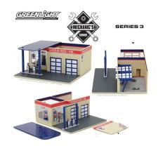 Imagem de Diorama Miniatura Posto De Gasolina Mecânica Greenlight 1/64