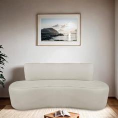 Imagem de Sofá Orgânico 200cm 3 Lugares Antonela Bouclé Bege