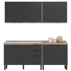 Imagem de Cozinha Modulada 4 Peças Fi0008 Avena Grafito