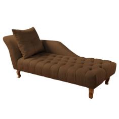 Imagem de Divã Chesterfield Anna Recamier 160Cm Via Encanto Courano Marrom Lado Esquerdo