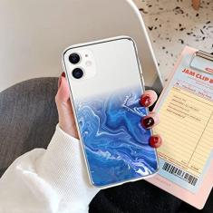 Imagem de Capa de telefone transparente de mármore de luxo para iphone 11 12 pro 13 xs max x xr 7 8 plus se 2020 capa à prova de choque de silicone macio, t6, para iphone 13mini