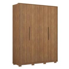 Imagem de Guarda Roupa Casal Attore 4 Portas Amêndola Com Pés - Demartêz