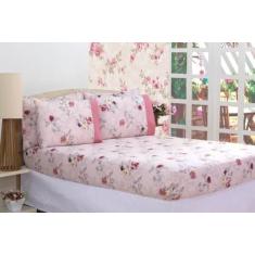 Imagem de Jogo De Cama Lençol Micropercal Com Elástico Orquidea Casal 03 Pçs