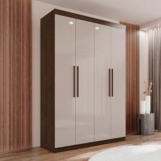 Imagem de Guarda-roupa Ubatuba Plus 4 Portas 3 Gavetas New Canion/Off White