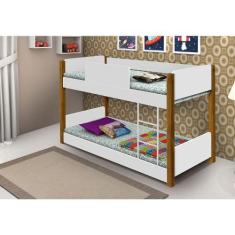 Imagem de Bicama Infantil Valentina Juvenil - Branca E Mel - Divaloto