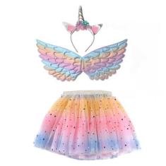 Imagem de kit fantasia com 3 peças de unicórnio perfeito para festas a fantasia 