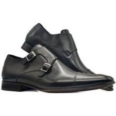Imagem de Sapato social masculino double monk strap fino couro fivela MOD 521
