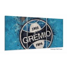 Imagem de Quadro Decorativo Sala Quarto Escritório Grêmio 120x60 3 peç