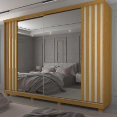 Imagem de Guarda Roupa Casal 2 Portas com 2 Portas Espelho com Pés Ares Ripado