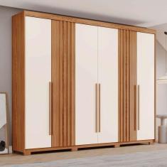 Imagem de guarda-roupa casal norton 6 pt 4 gv nature e off white
